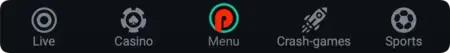 The interface is designed for ease of use, as depicted in the menu screenshot: pin up apps