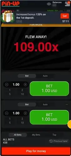 Pinup APP Screenshots 1: Download the Pin-up apk to start betting.